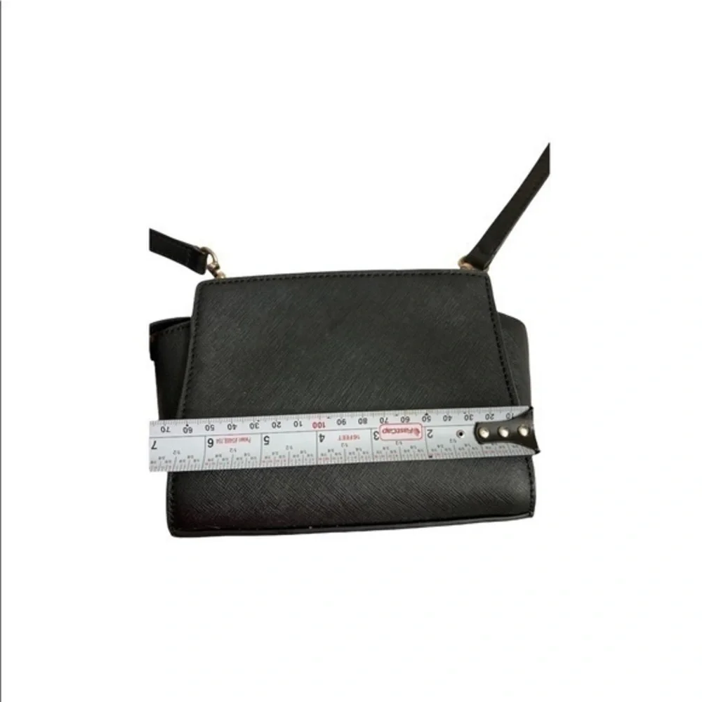 Michael kora black saffiano leather mini Selma crossbody bag